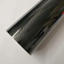 10/.. 30/40/50/58*152cm Estilo Do Carro Preto Brilhante 5D Fibra De Carbono Vinyl film Enrole Com Bolha de Ar Livre DIY Parte Tuning Etiqueta Do Carro