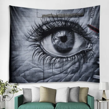 

Printed Tapestry Wall Hanging Colorful Curtain Watercolor Eye Decorative Wall Art Tapestry Bedspreads