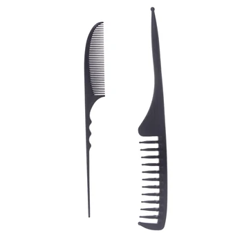 

1Pc Hairbrush Carbon Fiber Hairdressing Styling Tools Salon Hair Pointed Tail Comb Nice Type Clip Design Brush Tools