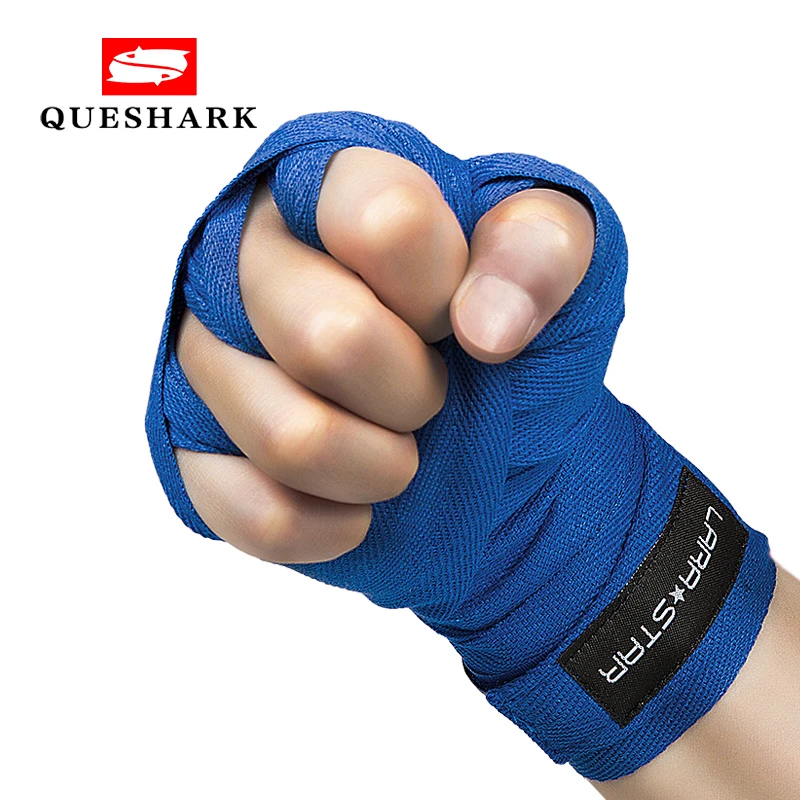 Hand Wraps Cotton Bandage Red Pair Traning MMA Wrist Support Muay Thai Protecter