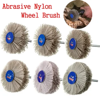 

Abrasive Nylon Wheel Brush 80-600 Grit Wear-Resistant Wood Working Polishing Grindering Wheel Brush For Wood Metal Or Stone
