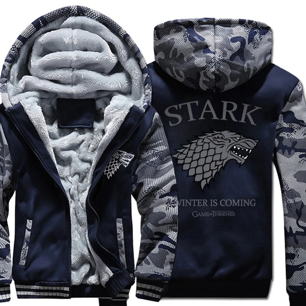 

2018 Autumn Winter Warm Stark Famile Jackets Sweatshirt Men Fashion Streetwear Fleece Hoody Men's Sportswear Harajuku Jacket