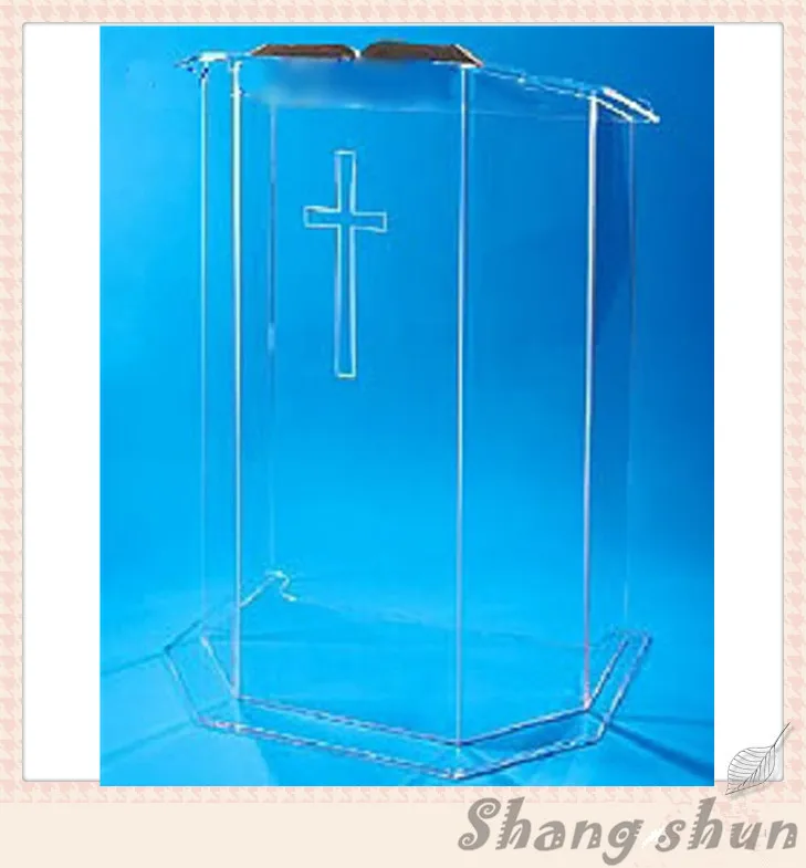Easy Cheap Detachable Acrylic Podium Pulpit Lectern Speech Podium