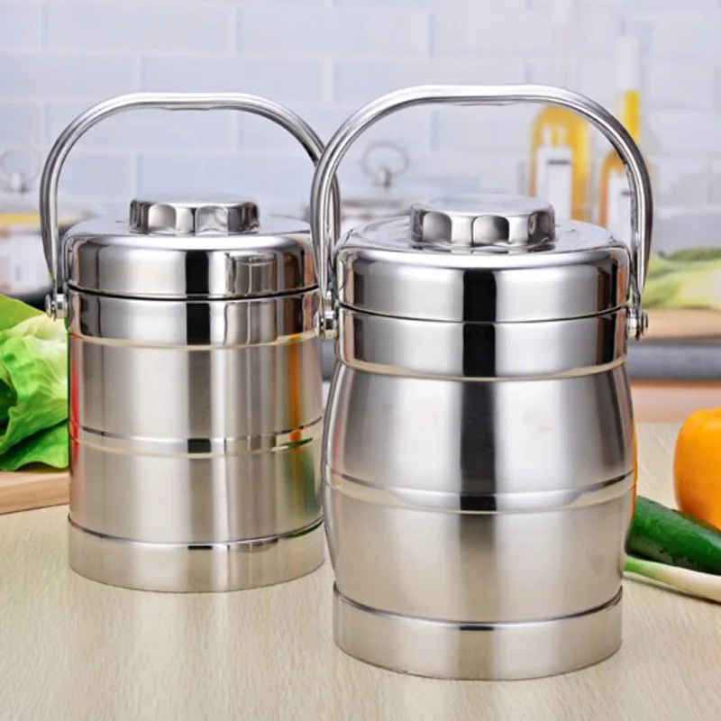 3 Layers Insulation Stainless Steel Lunch Box For Adults Kids Food Storage  Container Thermal Bento Boxs Fine China Dinner Sets