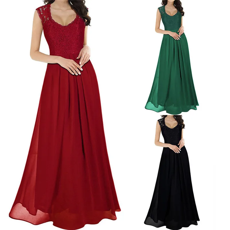 Fashion summer dress 2018 casual dress Women Chiffon Long Maxi Dress Bridesmaid Evening Party Ball Formal Gown vestido Y26#N (2)