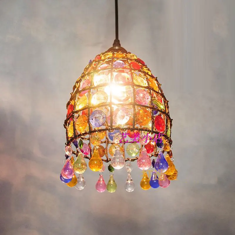 Nepal Dining Room Pendant Light Bar Counter Colorful Beads Pendant Lamp