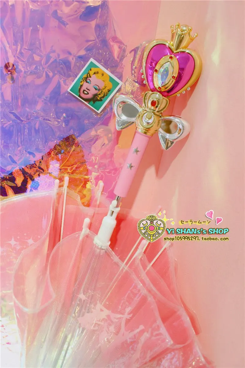 Ограниченное количество японского аниме Сейлор Мун Милая волшебная палка Косплей длинная ручка зонтик Tsukino Усаги для женщин подарок для девочек
