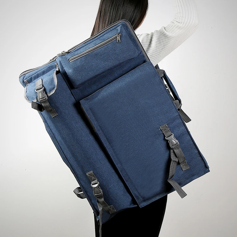 

Bgln canvas bag 4k canvas waterproof sketch drawing bag beginner multi-function shoulder solid color art supplies