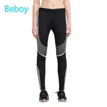 Beboy New Patchwork Mesh Yoga Leggings Women Seamless Mid Waist Running Tights Anti-swaet Gym Leggings Anti-sweat Sport Leggings