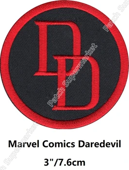 

Daredevil DD Avengers Iron On Patches Superhero Marvel Comics Embroidered badge halloween costume cosplay clothing diy