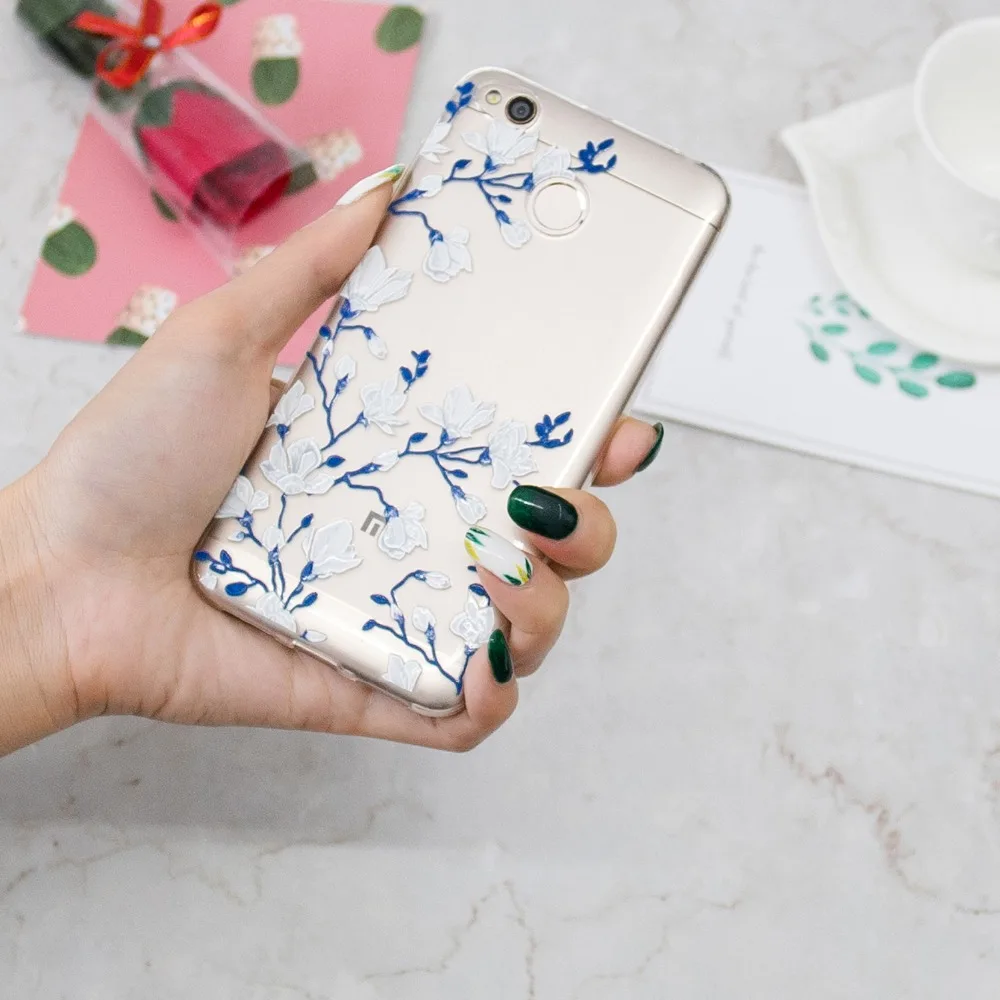 Для Xiaomi Redmi 4X чехол милый мягкий Силиконовый ТПУ для mi Redmi4X 4 X Чехлы Мобильный