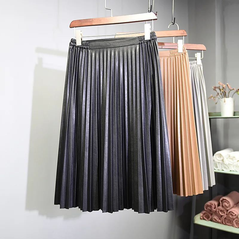 

Faldas Special Offer Free Shipping 2019 Leather Pleated Skirts Women To Restore Ancient Ways Of Cultivate Morality Skirt Of The