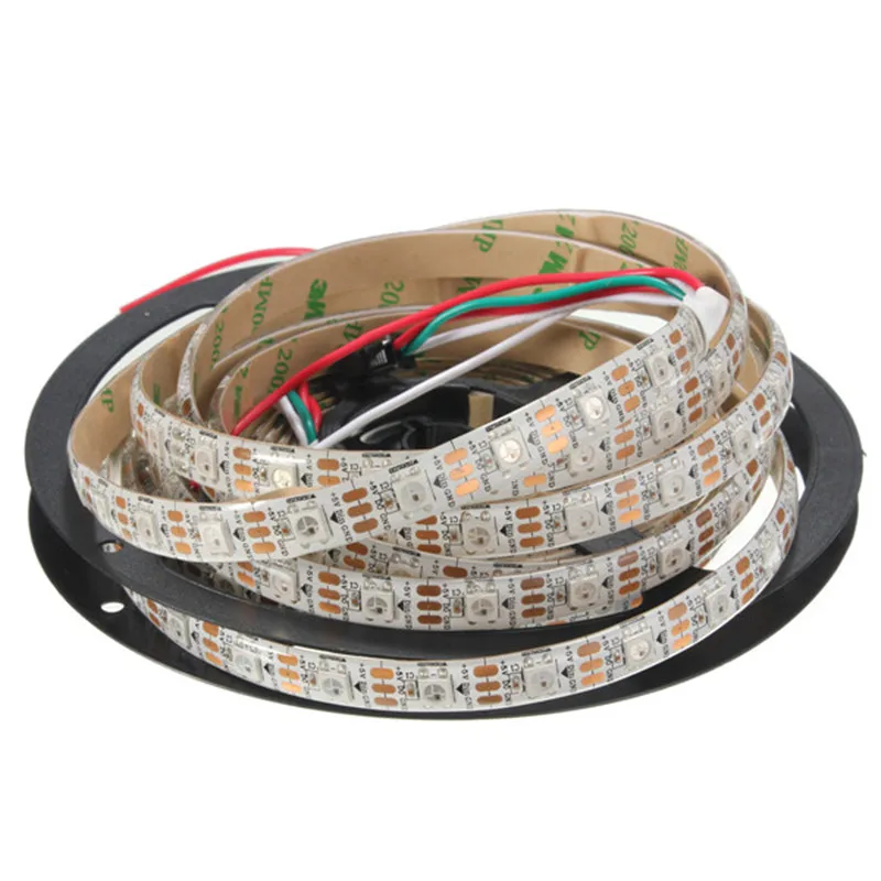 CLAITE 5 м 45 W 150SMD встроенный 5050 WS2812B 30 светодиодный s/M пикселей светодиодная RGB для разноцветной световой ленты Водонепроницаемый IP65 белый