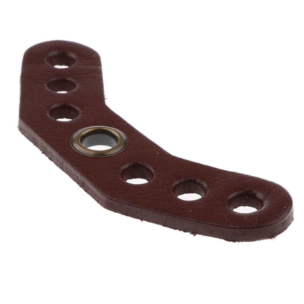 1 Pcs Archery Wrist Sling Leather Yoke Bracket Mount Rack with Metal Grommet For Compound Bow Survival Hunting Shooting Target