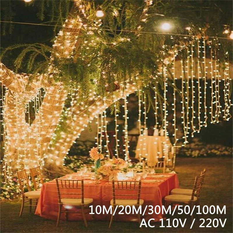 

Litwod Z20 50M 100M LED string Fairy light holiday Patio Christmas Wedding decoration AC220V 110V Waterproof outdoor light