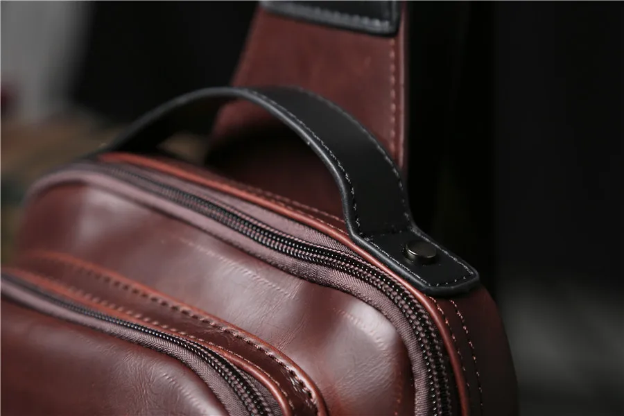 Высокое качество Мужская модная сумка через плечо на одно плечо диагональная посылка-мессенджер винтажная сумка на грудь Ретро Слинг Сумка