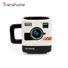 Heiße Persönlichkeit Kamera Objektiv Tasse Keramik-tasse Reise-kaffeetasse Kamera Form Kreative Geschenke Transhome