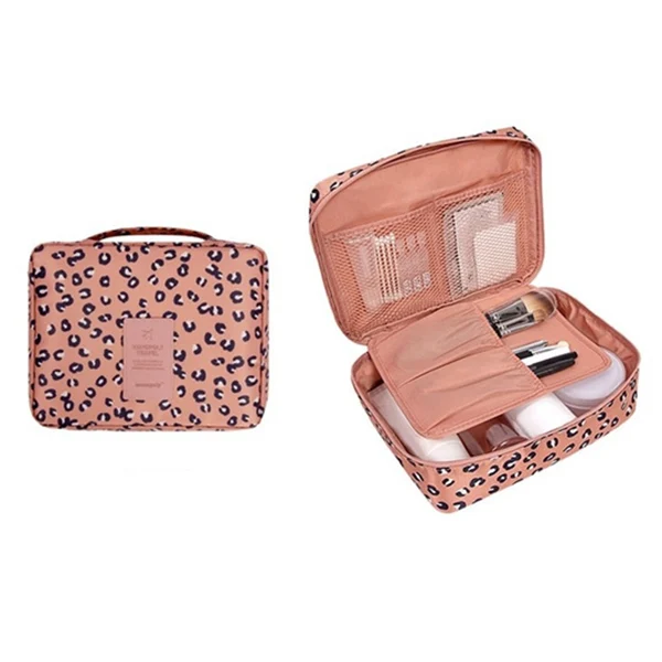 Женский дорожный кошелек, органайзер, милый косметический мешок, хранение косметики, сумка, высококачественная Дамская косметичка, сумочка - Цвет: Розовый