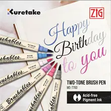 TUNACOCO 4 шт./компл. Япония Зиг знак ручка набор с двойной головкой маркеры цвет ручки мягкая кисть для рисования выдвижения товары для рукоделия bb1710153