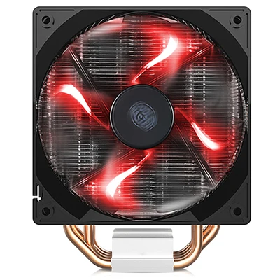 Cooler Master RR-T4V2-16PR-C2 T400I 4 Heatpipe CPU Cooler Radiator 12cm PWM Fan For Intel LGA 775 115x 2011 AMD AM3 CPU Cooling - Цвет лезвия: red For intel