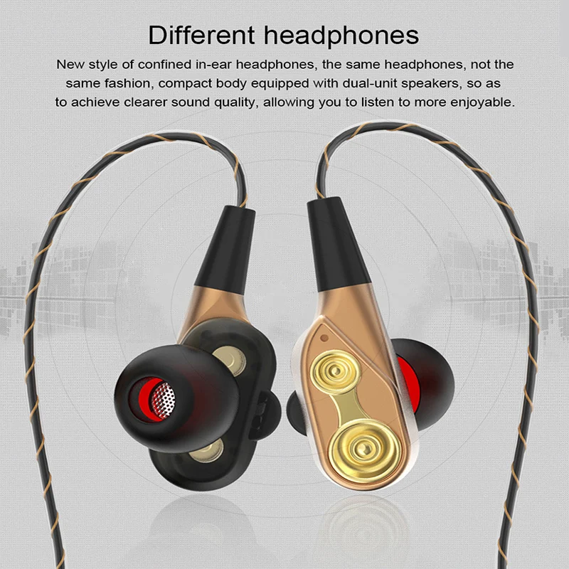 

Hua Eagle Dual moving coil wired earphones in-ear earphone Sports music games MP3 universal android 3.5mm phone headset