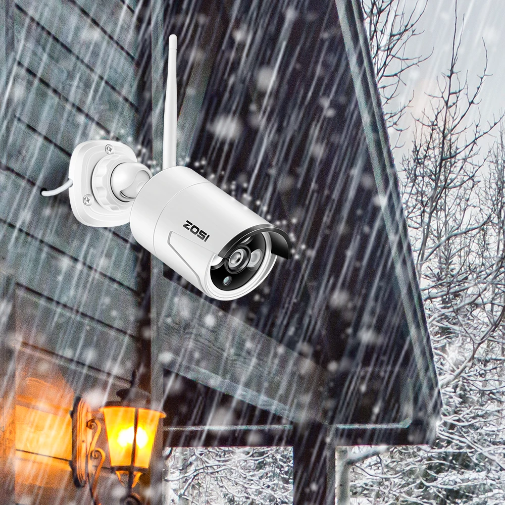  ZOSI Plug & Play Wireless 4CH CCTV Camera System P2P Wireless 1080P NVR & IP Camera 960P Outdoor Bu - 32806006320