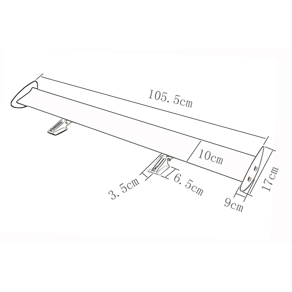 Автомобильный гоночный спойлер 105 см, универсальный для хэтчбек, авто алерон, Универсальный GT Алюминиевый задний багажник, крыло спойлеры, подходит для peugeot 206