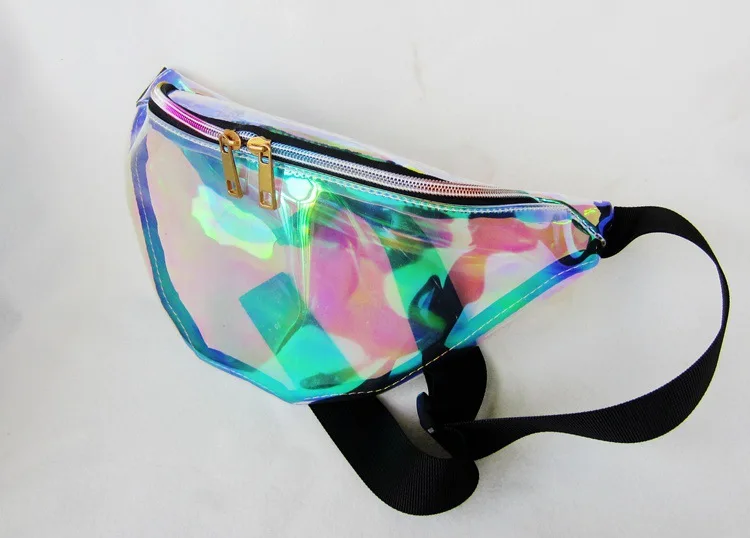 Женский лазерный кошелек полупрозрачный светоотражающий сундук сумка панк Фанни дизайнерская поясная сумка
