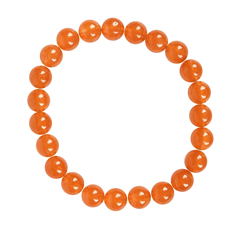 

The visual feel of the Dark orange with plump color is orange Compact beads Red Jasper Pure handmade Bracelet.