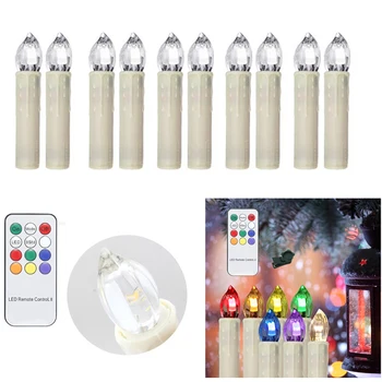 

100pcs LED Candle flameless Decorative Light Dimmable Fairy tale lighting Indoor Outdoor Christmas Tree Party Remote Control