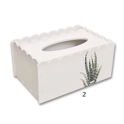 CFen A's Green Plant Home kitchen PVC-wood тканевая коробка DIY плотная салфетка держатель Чехол с пультом дистанционного управления Контейнер тканевый чехол 1 шт - Цвет: 2