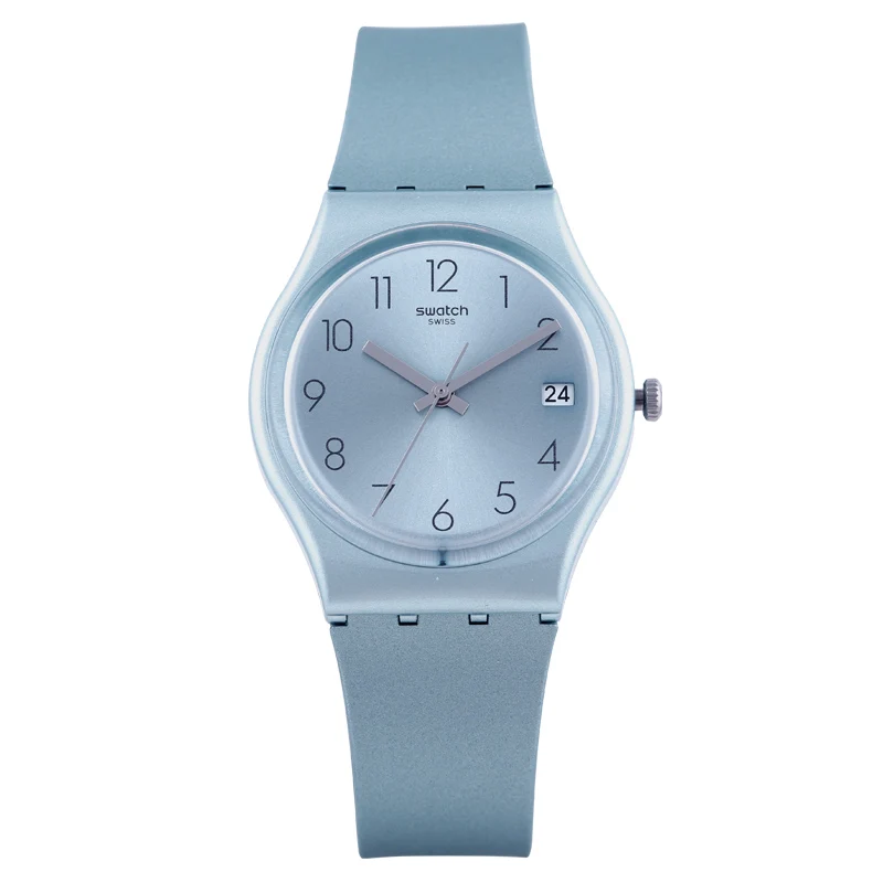 Swatch часы классический цвет пароль серии свежий синий кварцевые мужские и женские