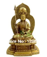 

bir 00443 Tibet Buddhism Ksitigarbha Bronze buddha Statue