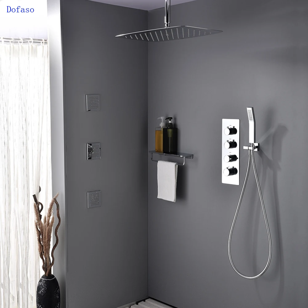 Dofaso douchekop kraan plafond douche set grote wafterfall plafond