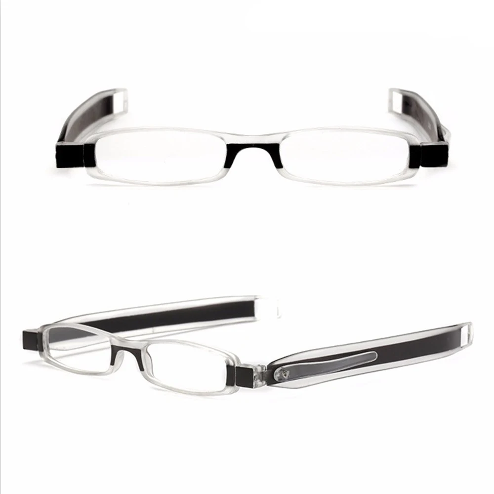 

Upgraded 360 Degree Rotation Reading Glasses Ultraportability Mini Slim Folding Eyeglass Spectacles for Old Man Grandmother
