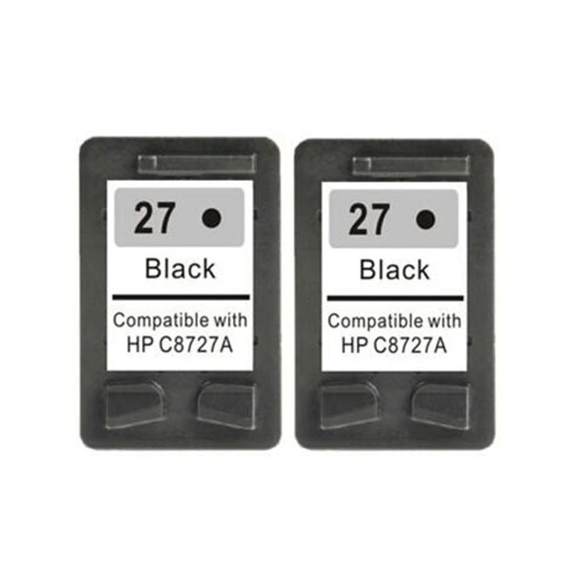 2 Black Compatible ink cartridge replacement For HP27 for HP DeskJet 3320 3323 3325 3420 3425