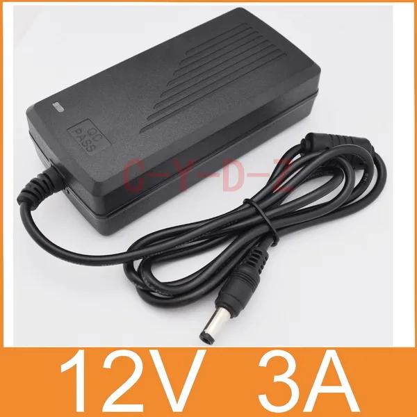 1 шт. 12V 3A 12V4A 12V 5A 12V 6A AC 100 V-240 V конвертер адаптер питания DC 5,5 мм x 2,5 мм для 5050/3528 светодиодный светильник - Цвет: 12V 3A