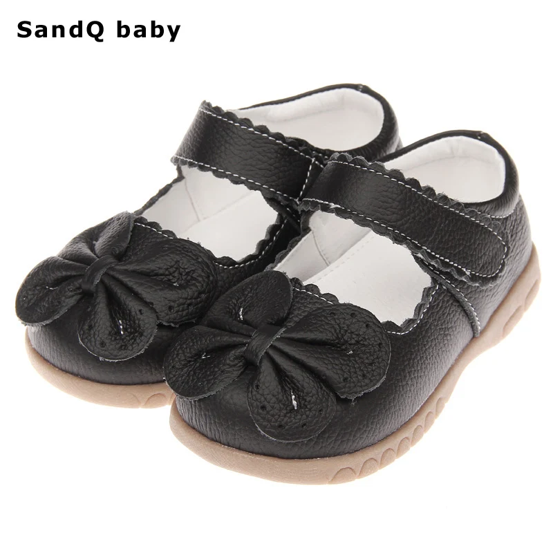 

2017 New Autumn Genuine Leather Kids Shoes Bow Tie Girls Princess Shoes Casual Breathable Child Footwear chaussure enfant