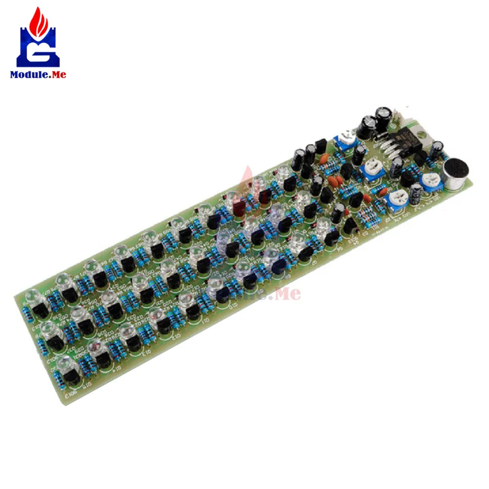 

DIY Kits RGB Voice Control Indicator Level 3 Sections 10 Point LED Module Red Blue Green Electronic Production Kit Board