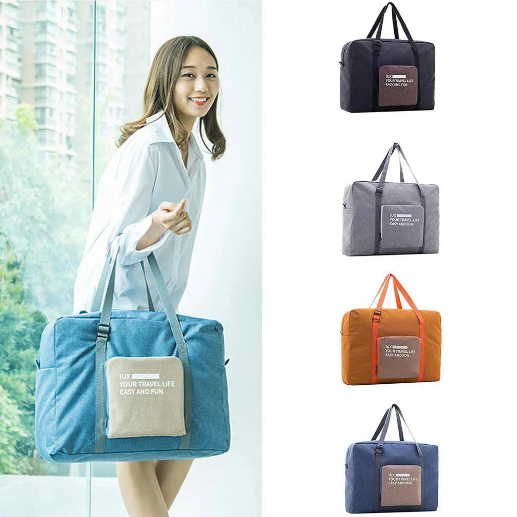 

Travel Duffel Bag Cotton Canvas Travel Equipment Flight Carry Duffle Shoulder Bag trousse maquillage femme cable organizer bag