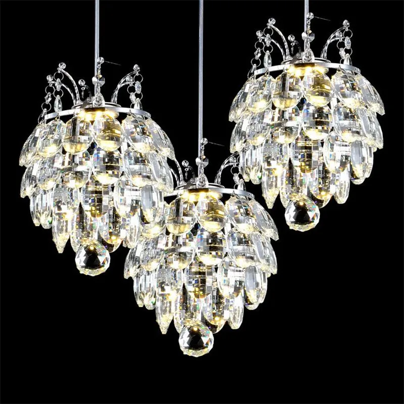 

Luxurious Modern Fashion K9 Crystal Led 7w*1/3 Heads Pendant Light for Dining Room Living Room Droplight AC 80-265V 1367