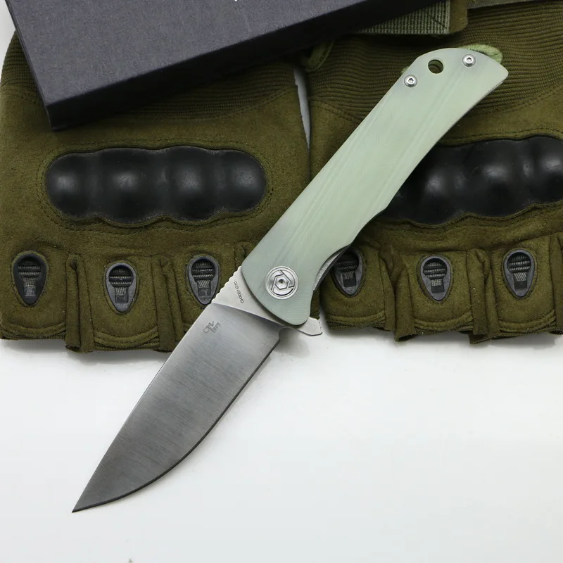 CH Ножи CH3001-G10 Флиппер складной нож D2 лезвие G10 ручка Открытый Отдых охотничий pocke Фруктовые Ножи EDC инструменты выживания - Цвет: Светло-зеленый