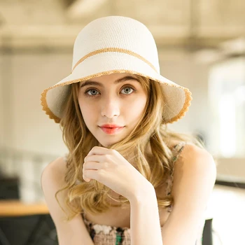 

Sedancasesa 2020 Fashion Floppy Foldable Summer Hats for Women Crochet Straw Sun Hat Visors Feminino Cap Ladies UV Protection