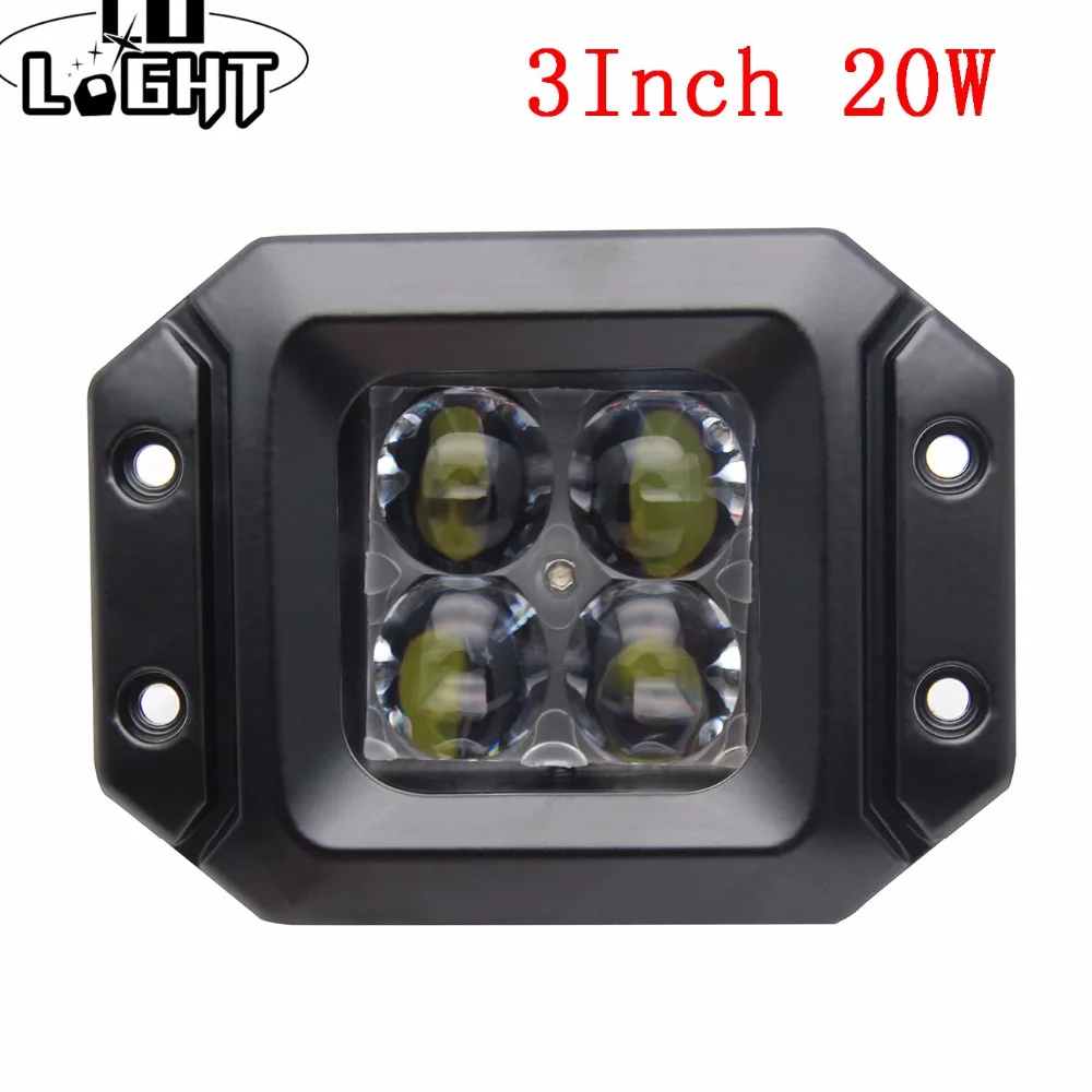 

CO LIGHT Working Light 1pcs 3inch 20W Flood Beam Auto Led Work Light for 4x4 OffRoad Jeep Lada SUV ATV Car Styling Fog Light 12V