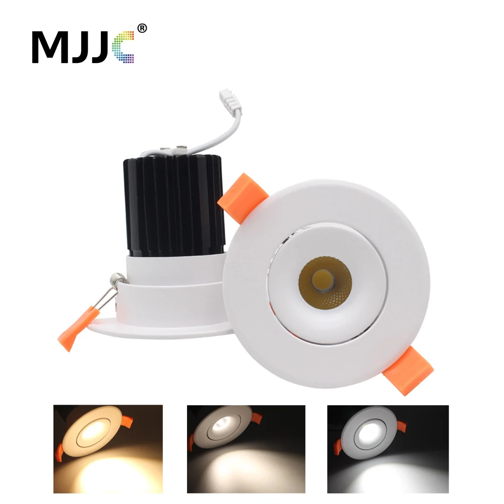 

LED Downlights Triac Dimmable AC 110V 220V 230V Spot Lamp COB 10W Recessed LED Ceiling Down Light Bulb Round Indoor Lighting
