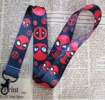 

Free Shipping 10 pcs cartoon Deadpool Key Chains Neck Strap Keys Camera ID Card Lanyard N-4