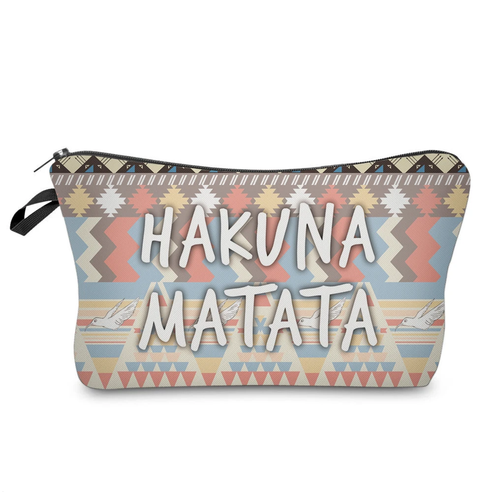 

BBL Hakuna Aztec Vintage 3D Print Fashion Makeup Bag Cosmetic Case for Women Organizer Neceser Maleta De Maquiagem Cosmetiquero