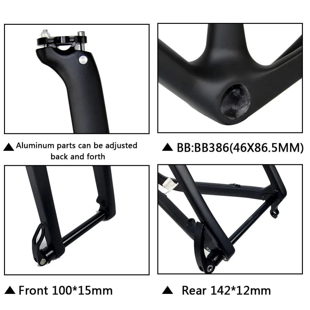 Discount Spcycle Carbon Gravel Frame Aero T1000 Carbon Cyclocross Bike Frame Disc Brake Road Bicycle Frame Max Tire 700*40C or 27.5*2.1 11