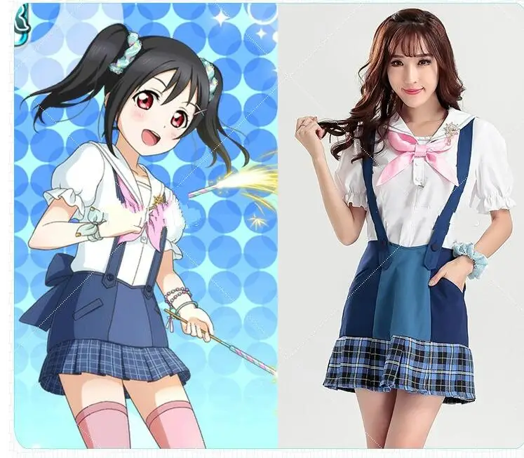 Карнавальный костюм аниме Love Live Nishikino Maki моряка каваи для девочек платья школьная