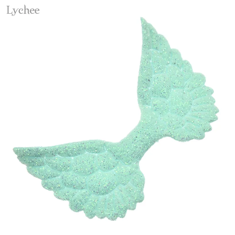Lychee Life 40 шт. блестящая форма Крыло ангела патчи пришить Аппликация ремесла для